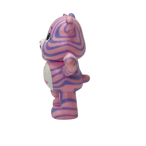 True Dreams Care Bears Mini Figure Pink & Purple Striped Moon & Heart Belly Toy - Picture 3 of 8